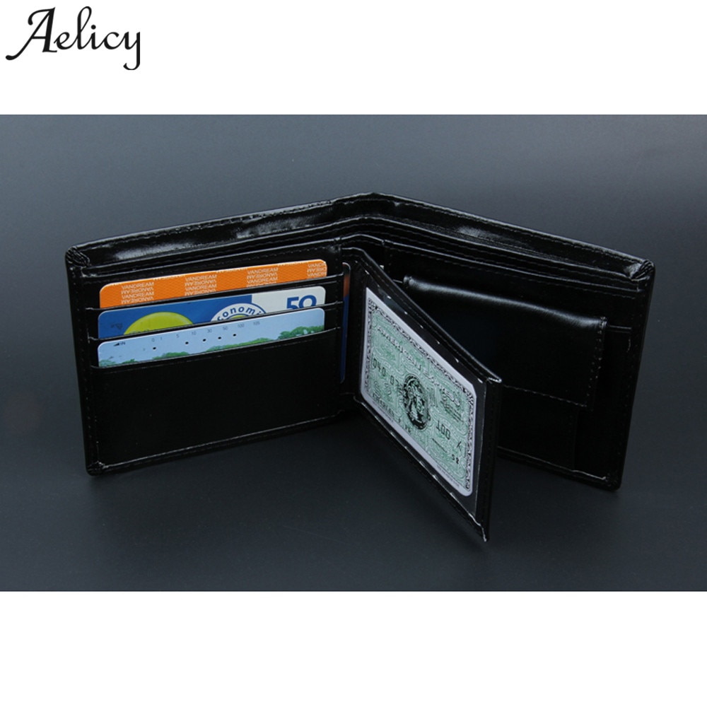 Aelicy Lederen Mannen Zakelijke Creditcard Houder Portemonnee Bifold Mini Id Credit Card Wallet En Purse Zakken