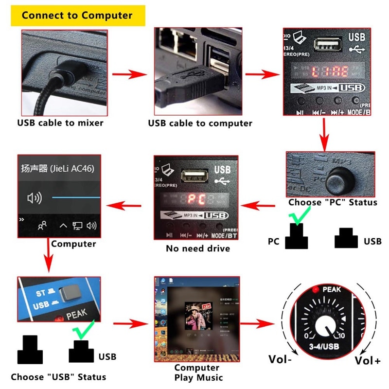 Eu Plug A4 Sound Mixing Console Bluetooth Usb Record Computer Playback 48V Phantom Power Delay Repaeat Effect 4 Channels Usb Aud