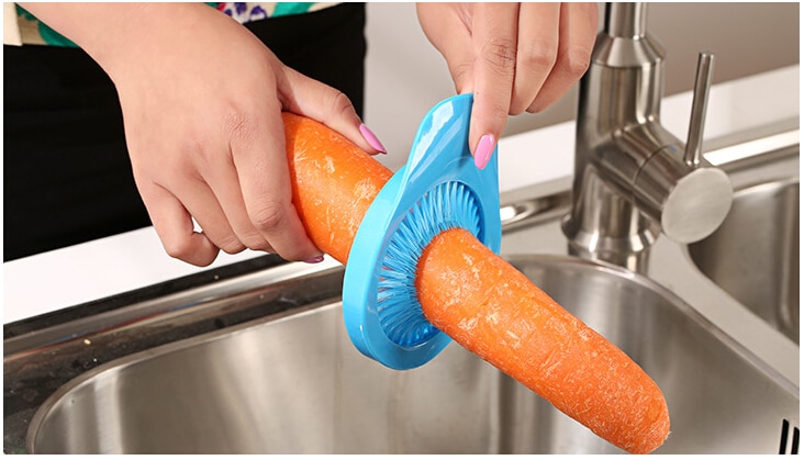 Utensilios multifuncionales para cocina, cepillo de limpieza para vegetales y frutas, accesorios de cocina