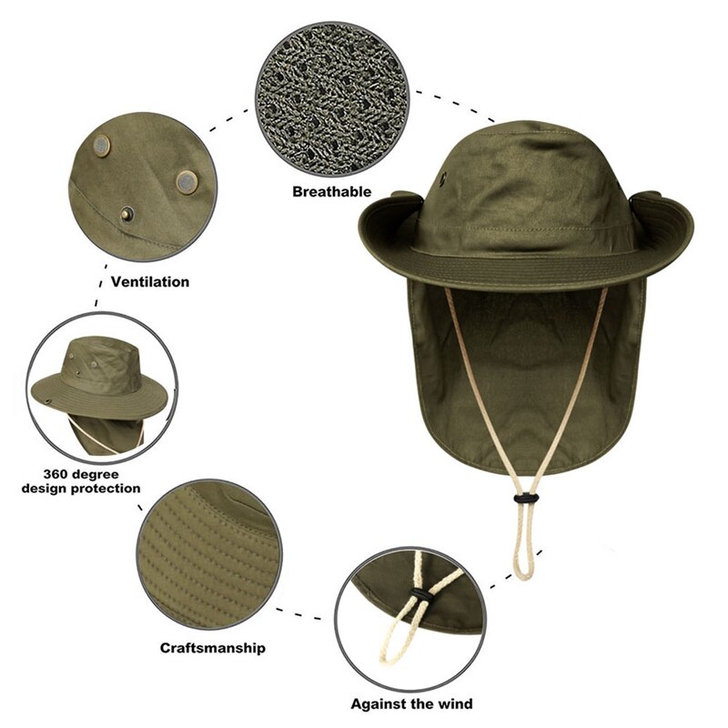 Touca com aba anti-suor para o ar livre, chapéu masculino e feminino para pescoço, acessórios de pesca com cinta de queixo roupas esportivas