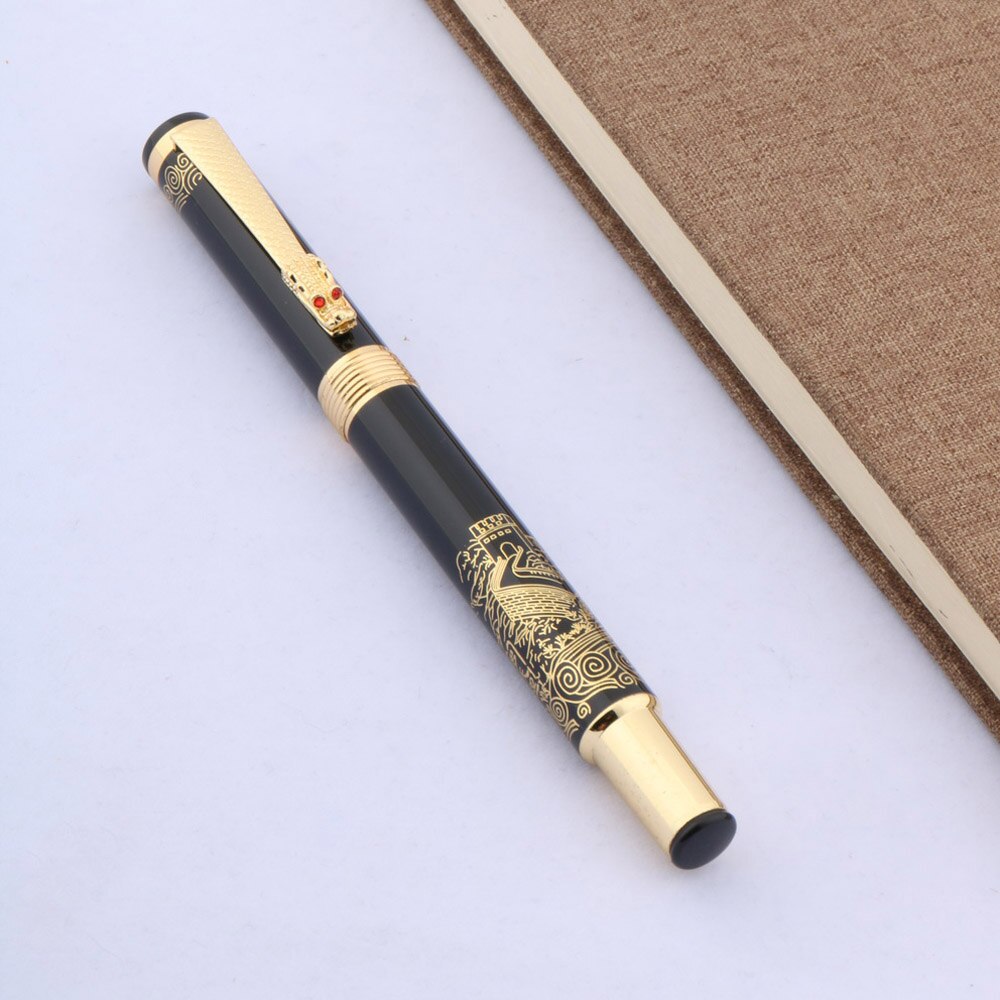 metal black golden classic Great Wall Dragon Business Fountain Pen