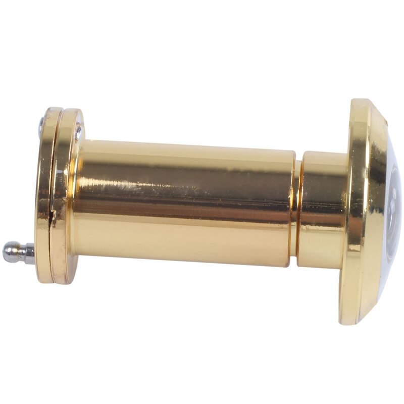 200 Degree Retractable 36-58mm Security Door Viewer Peephole Peep Hole Spyhole + Cover, Gold