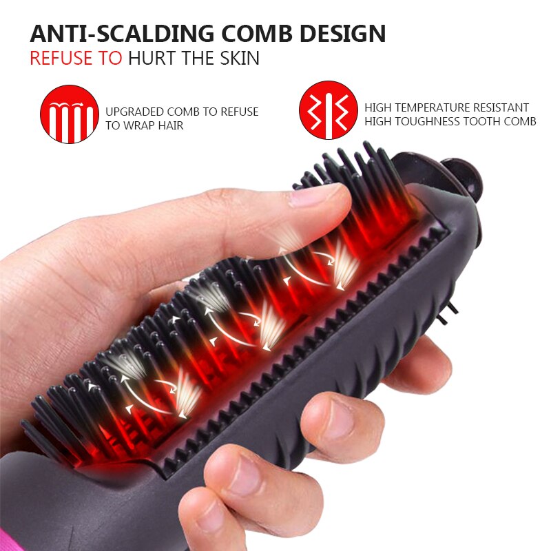 5 IN 1 One Step Hair Dryer Multiple Air Brush Hair Straightener Comb Curling Brush Hair Styling Tools Ion Blow Hair