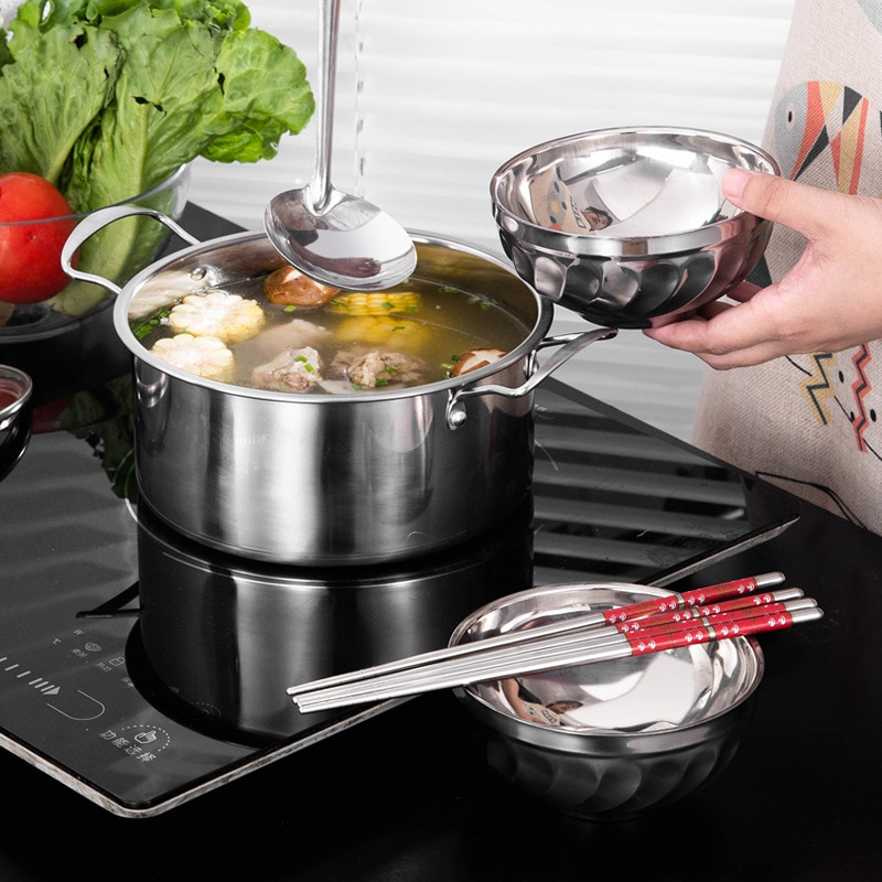 6PCS steamer pans set stainless steel cookware set pot for cooking pots set panela sarten eat ollas cozinha panelas kitchen pot