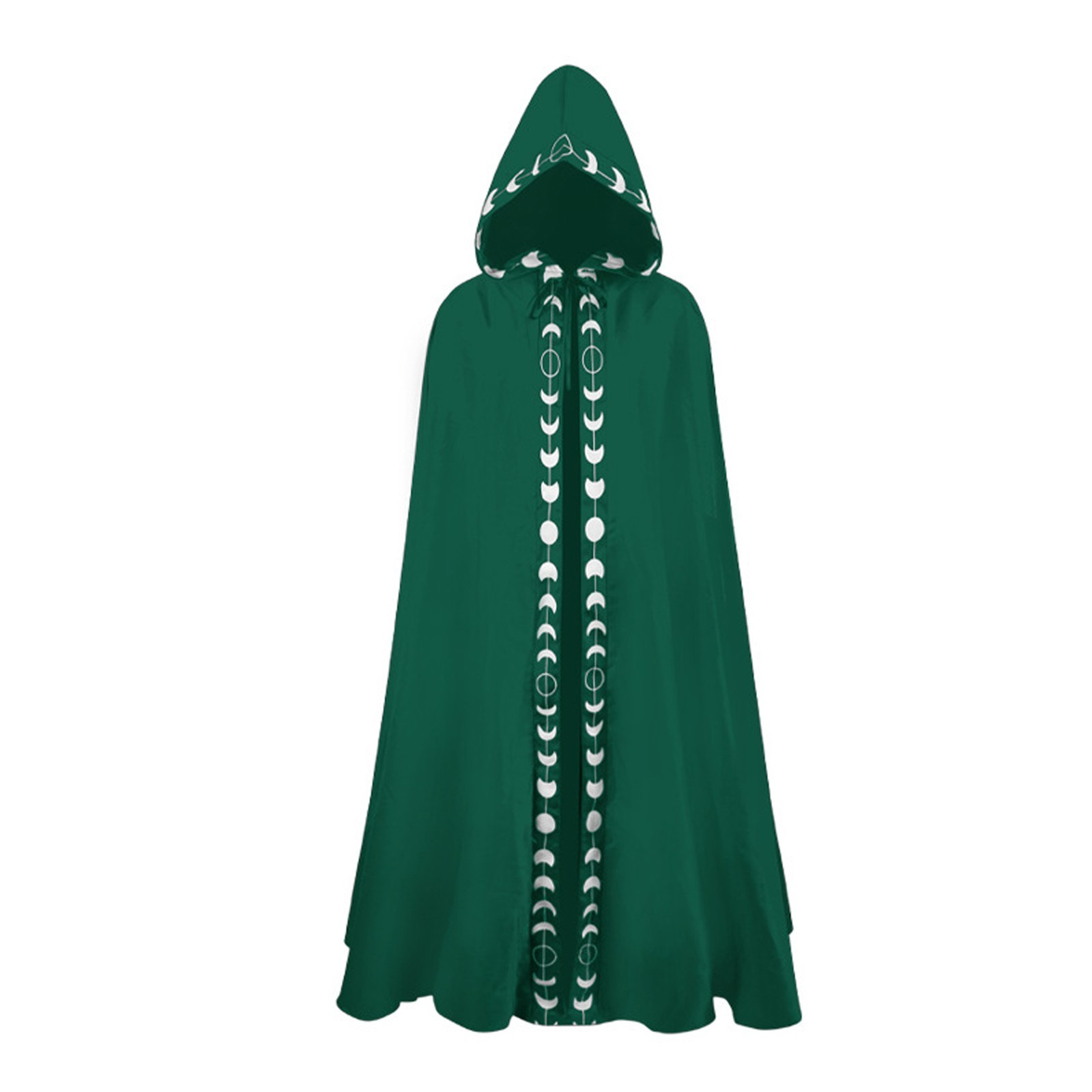 Mantello Cosplay di Halloween medievale cappotto con cappuccio cappotto mantello gotico Vintage Trench lungo Costume Cosplay di Halloween mantello da mago: XXXL / verde