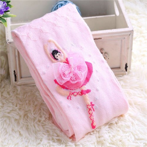 Imcute Baby Cute Baby Kids Girl Cotton Flower Tights Socks Stockings Pants Hosiery Pantyhose: Pink / 10T