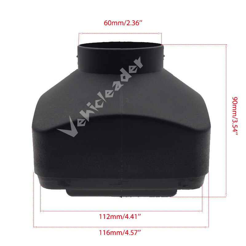 42/60/75/90mm ventilasjonsdeksel for luftutløp for 2kw / 5kw luftdiesel parkeringsvarmer deler til webasto varmeapparat for bilvogn buss campingvogn: 2kw enkelt hull 60mm