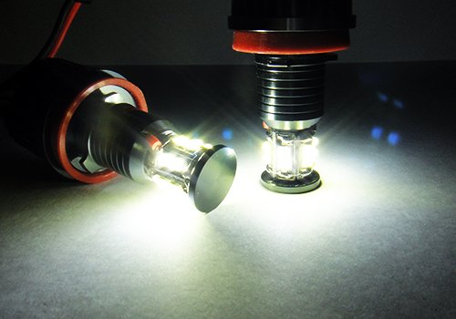 Anillo de luz LED de ojo de Ángel, Bombilla DRL H8, 120W, Canbus, para E90, E92, E82, E60, E70, E71, E84, A26, 2 uds.