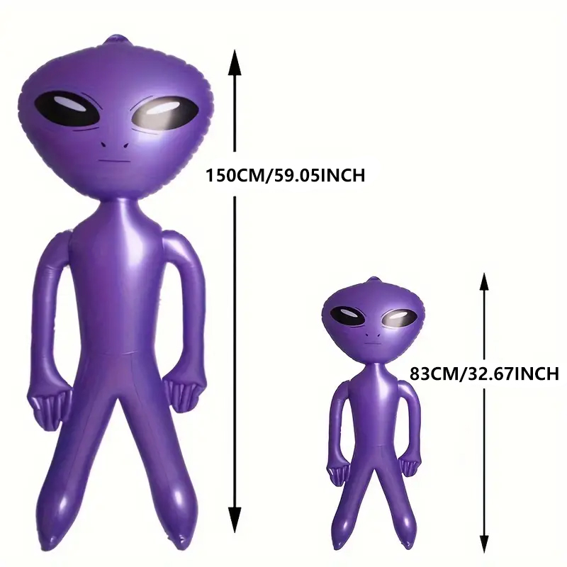 Cross-border spot inflatable alien doll, Halloween bar decoration toy, cartoon air model inflatable alien