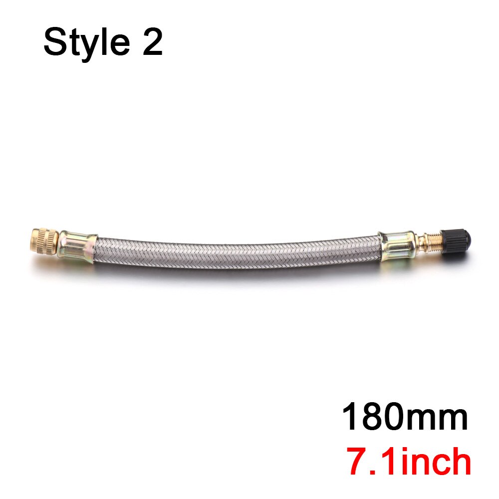 Dysza ze stali nierdzewnej/gumy dla Xiaomi Mijia skuter M365 rozszerzony zawór opony Adapter dysza skuter elektryczny MTB narzędzie rowerowe: Style 2-180mm