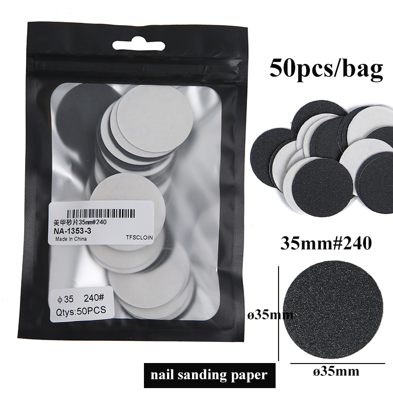 20/25/35mm Stainless Steel Nail Sanding Paper Disc for Foot Dead Skin Calluse Remove 3/32" Round Metal Disk Pedicure Accessories