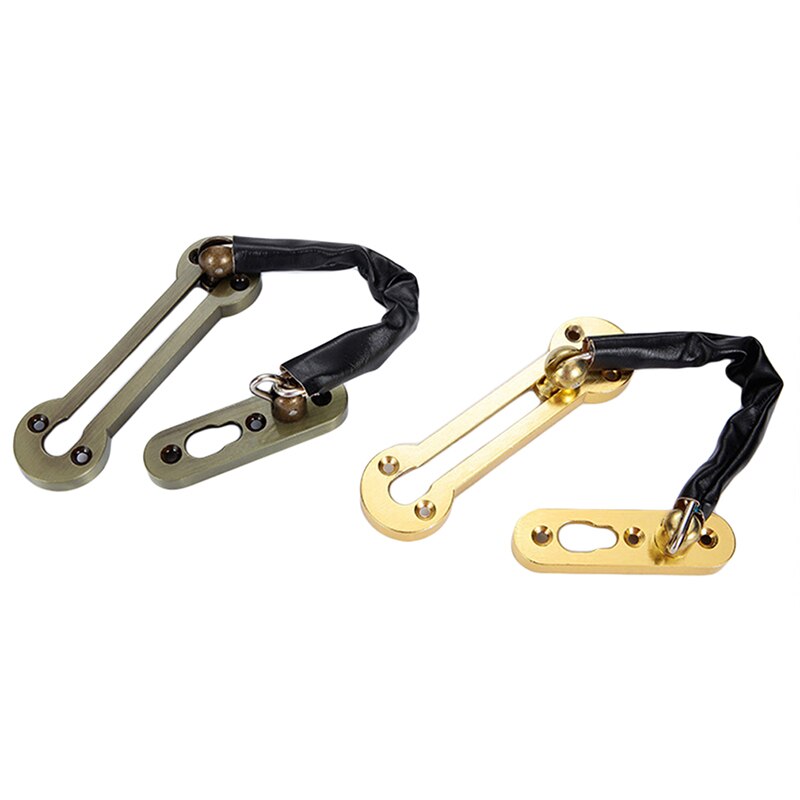 Portable Hotel Door Lock Practical Security Door Lock for Travel High Durable Anti-Theft Locks: large golden