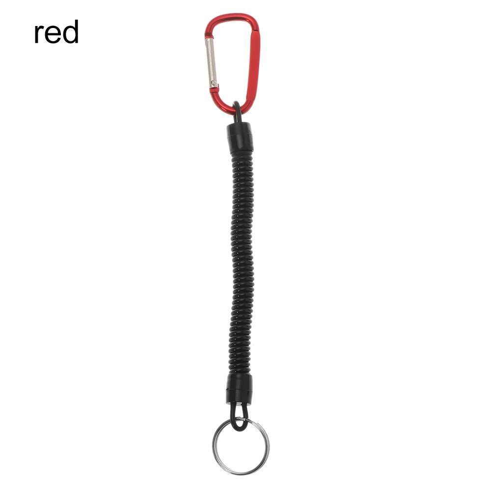 Uitschuifbare Beveiliging Sleutelhanger Houder Veiligheid Coil Karabijnhaak Touw Vissen Gereedschap Tangen Touwen Riemclip Haak Voor Camping Varen: red