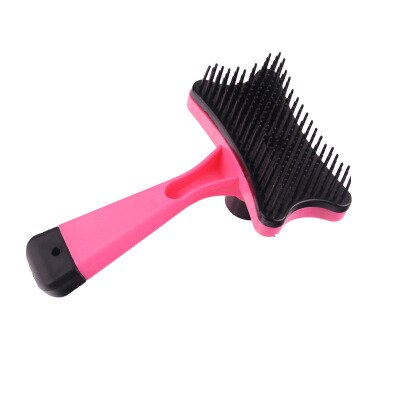 Pet Hair Remover Cat Dog Hair Removal Comb Cat Brush Grooming Toll Automatic Hair Brush Trimmer Self-Cleaning Pet-supplies: Style4 Pink