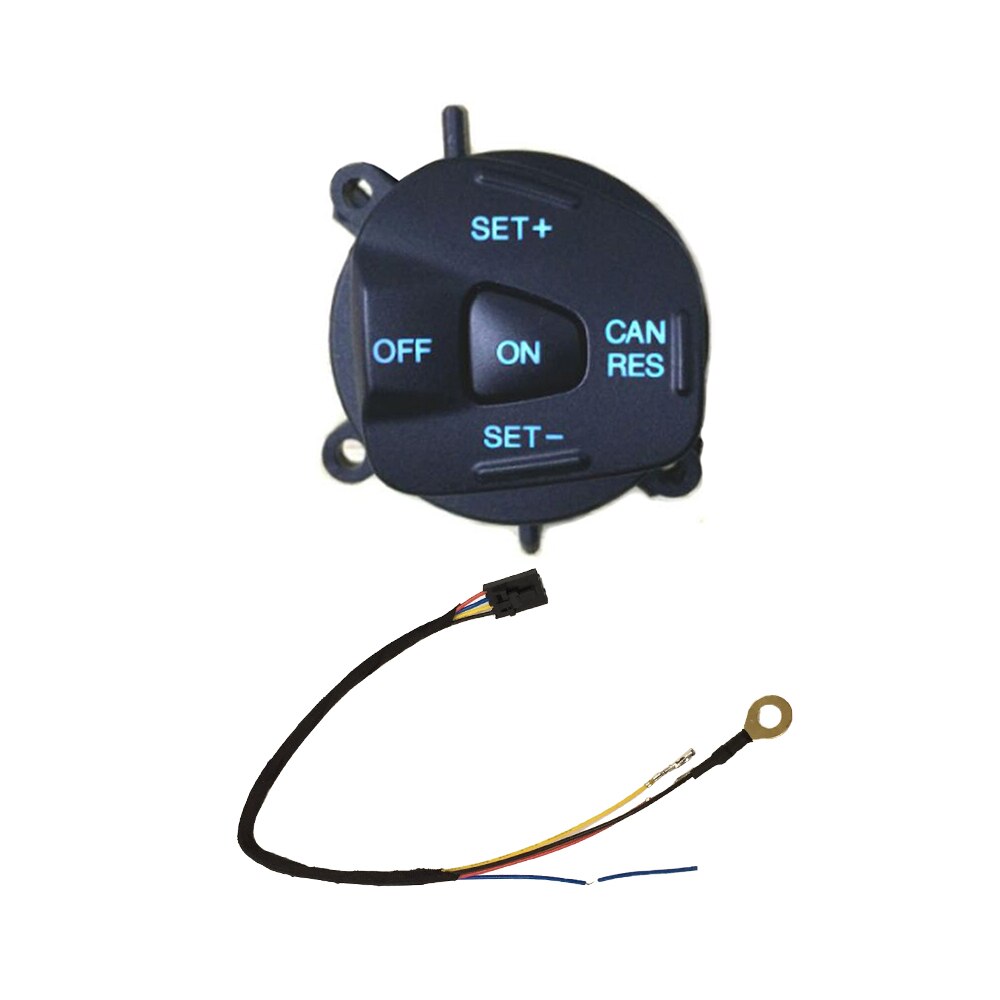 Voor Ford Fiesta MK7 MK8 St Ecosport Multifunctionele Blauw Rood Led Light Stuurwiel Cruise Control Knop Kabel Accessoires: Default Title