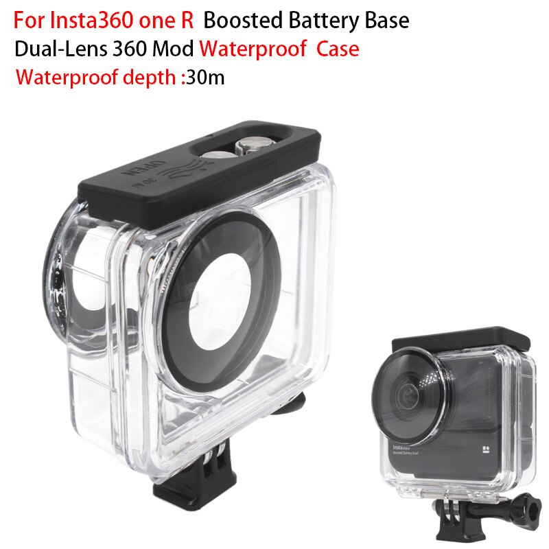 Insta360 Een R 4K Editie 5.7K Dual-Lens 360 Editie 30M Duiken Geval Waterdichte Behuizing Werk voor Insta360 Boostepanoramic Camera
