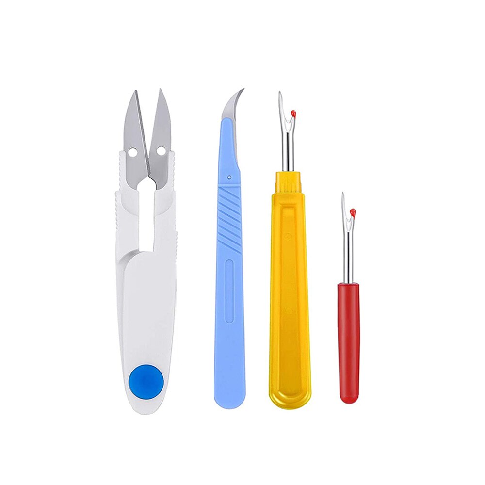 4/8Pcs Sewing Seam Ripper Kit Sewing Stitch Thread Unpicker Seam Ripper Thread Cutter Scissor for Sewing Needlework Sewing Tool: Random color 4Pcs