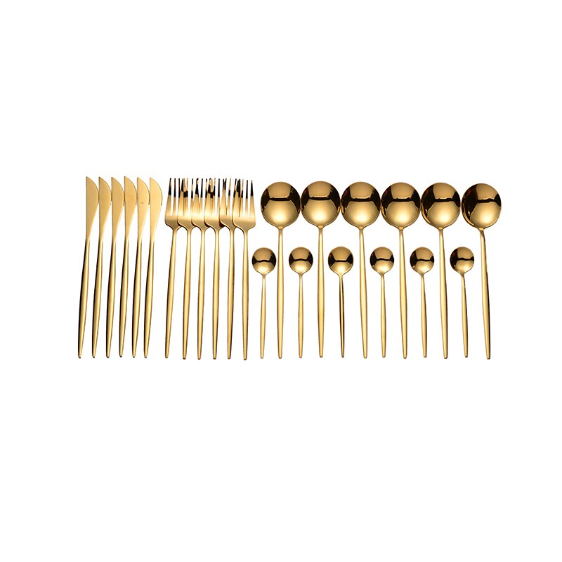 Servise servise rose måke bestikk sett rustfritt stål bestikk til bryllup 24 pc gaffel skjeer kniv sett servise sett: måke 24 stk