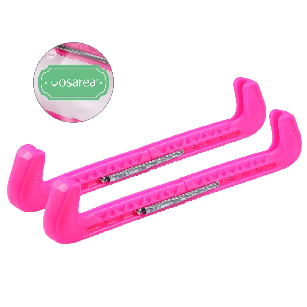 1 Pair Adjustable Safe PVC Foldable Skate Guards Figure Protector for Curling Ice Hockey Ice Skating
