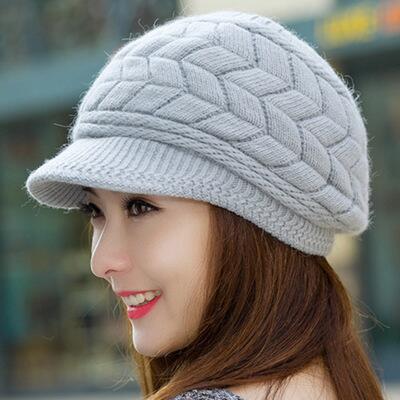 Vinter huer strik damehue vinterhuer til kvinder damer hue piger #39 huer motorhjelm femme snapback uld varm hue: 5