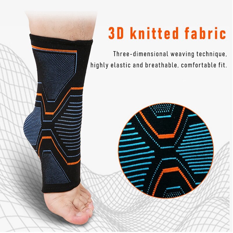 1 pc knöchelbandagen, kompressionsmanschette aus polyester, plantarfasziitis, 3d- lagige elastische bandage, fußschutz für sportarten