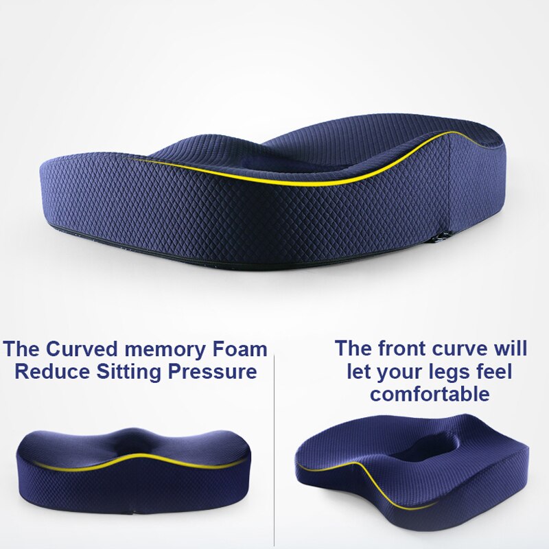 Memory Foam Full Body Pillow Slow Rebound Sofa Waist Cushion Car Pillow Relax Cushion Set Orthopedic Massage Hemorrhoid Cushion
