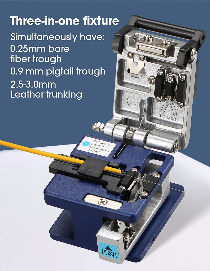 Fc 6S Vezelmes Koude Contact Met 12 Bladen, FC-6S Metalen Materiaal Ftth Fiber Cable Cutter Mes Cleaver Tool, Fiber Cleaverf