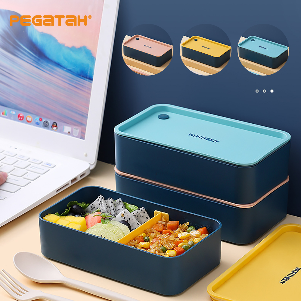Lunch Bento Boxes Microwave Dinnerware Food Fruit Storage Case With Movable Compartments Salad Container Breakfast Box