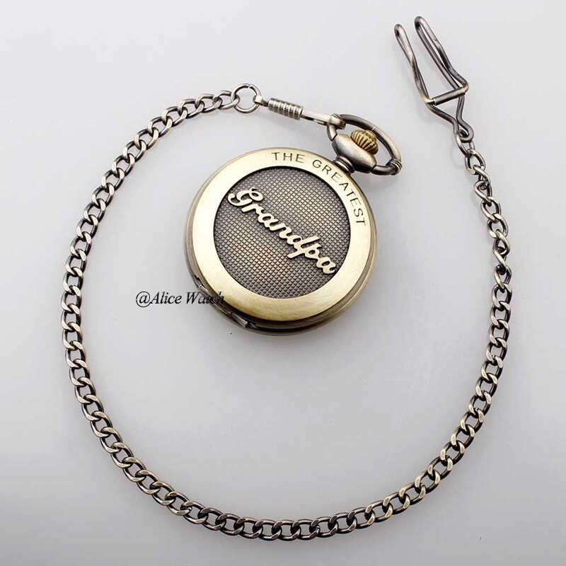 Luxe zilveren gouden quartz zakhorloge opa zakhorloges met ketting voor heren opa kerst relogio de bolso