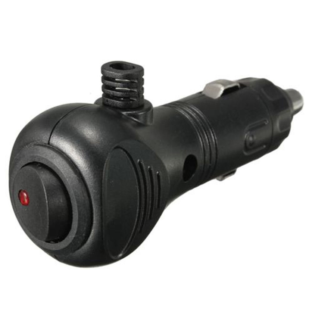 DC 12V Car Cigarette Lighter Socket Plug Connector LED On Off Switch Car Styling Lighter Socket Splitter Plug Connector