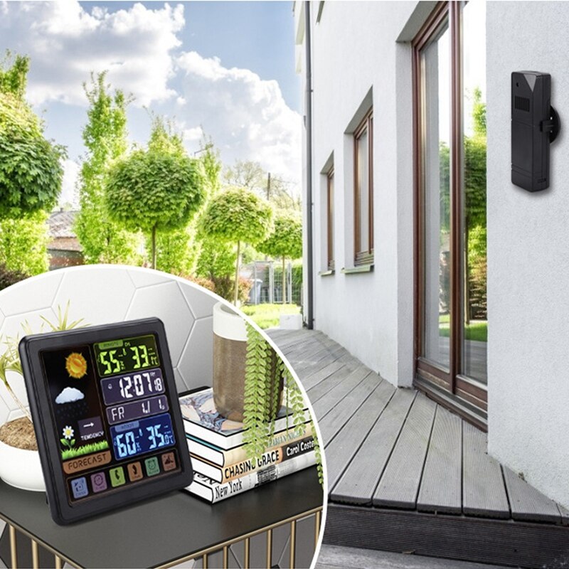 Stacja pogodowa TS 3310 wewnętrzny termometr zewnętrzny higrometr budzik czujnik bezprzewodowy barometr