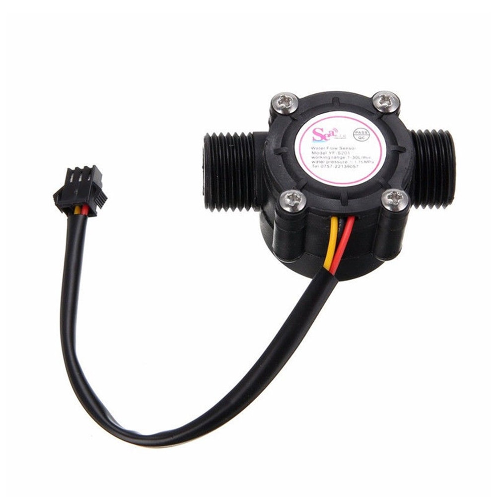 Device Water Flow Sensor 1/2" Industry Pressure Resistance Accurate Measurement Home Operate Control Meter Portable
