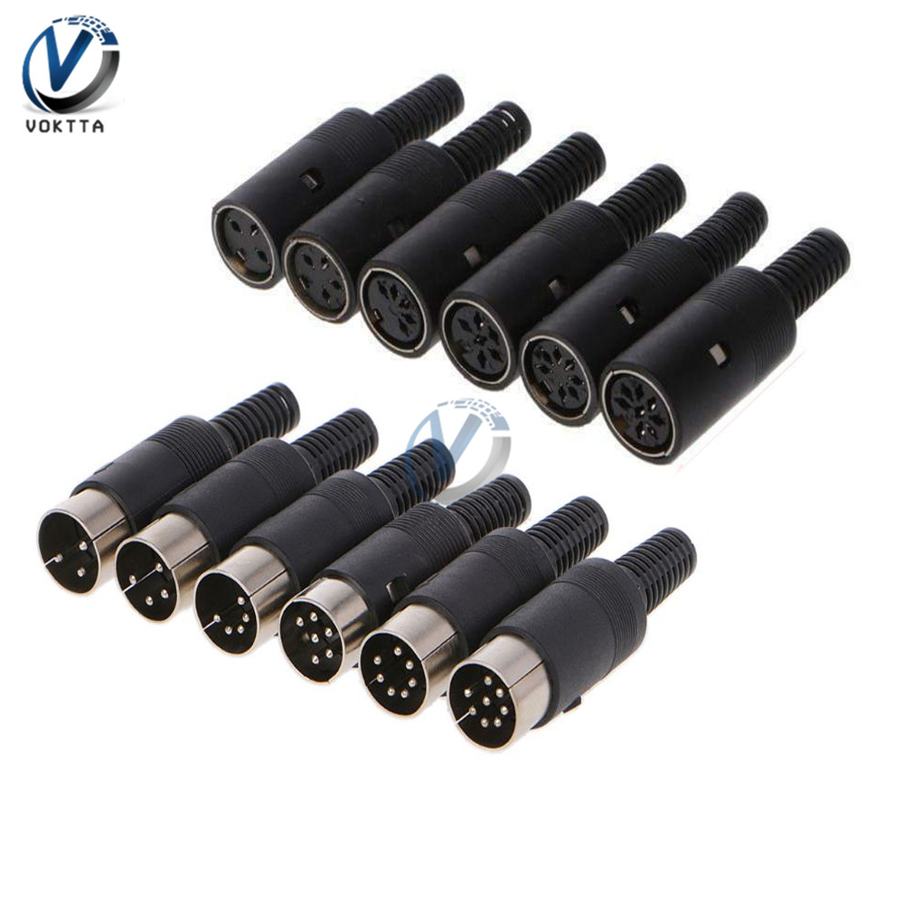 1Pc Stecker/Buchse DIN Stecker Stecker 3/4/5/6/7/8 PIN Chassis Kabel Montieren Chassis Kabel Montieren Mit Kunststoff Griff