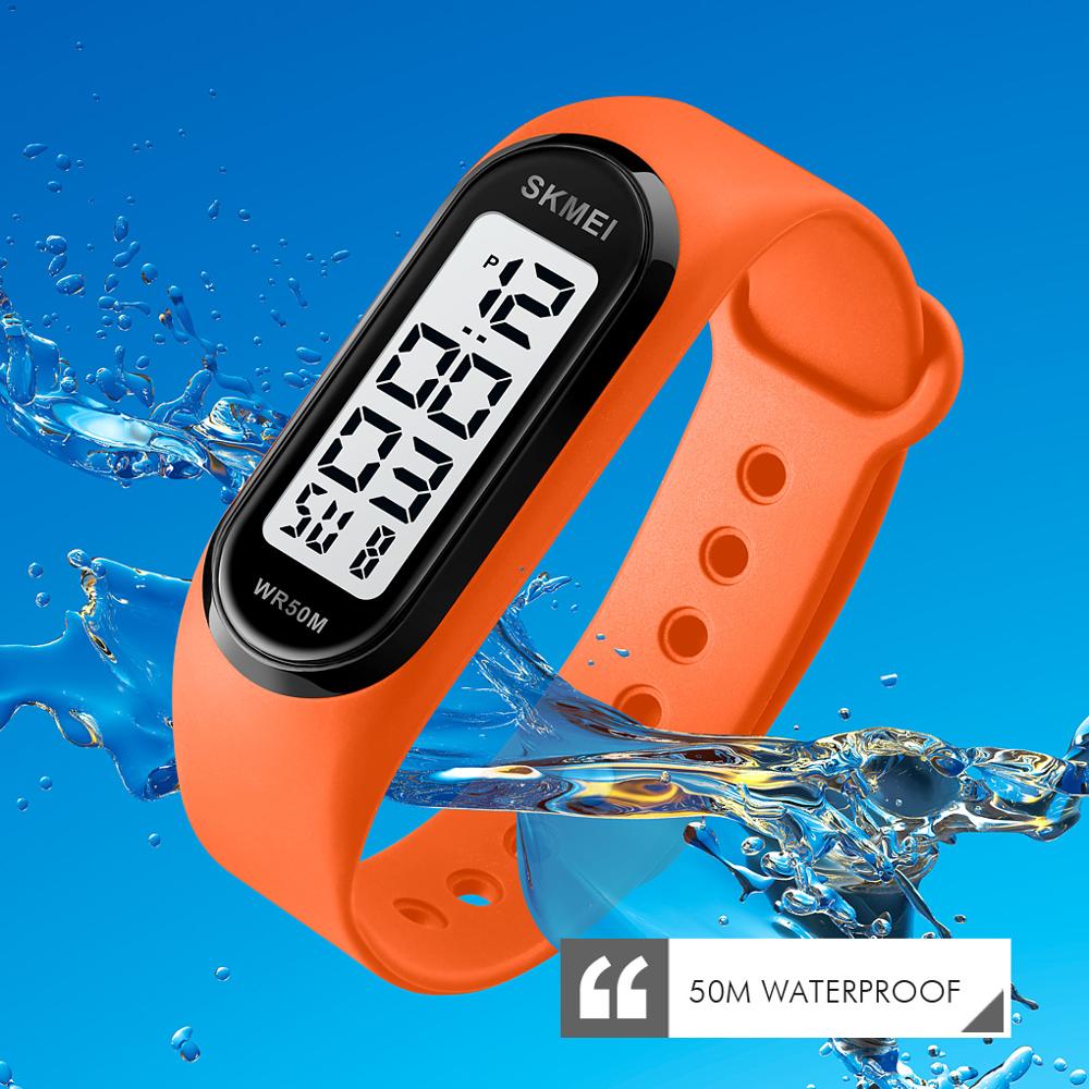 Simple Women Sports Watch Luminous Bracelet SKMEI Women Silicone Electronic Digital Watches 50M Watchproof Watch Ladies