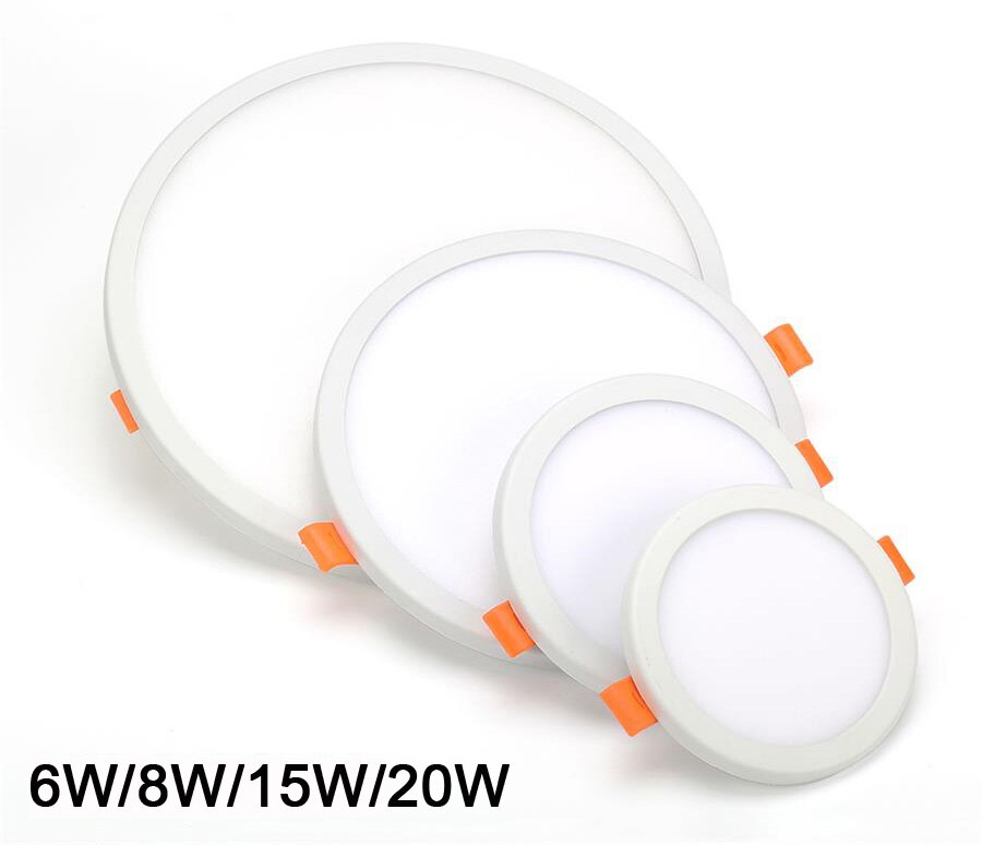 6w 8w 15w 20w led-panellampe indbygget led-downlight til loftet, justerbar panellampe med udskåret hul, indendørslampe  ac110v 220v