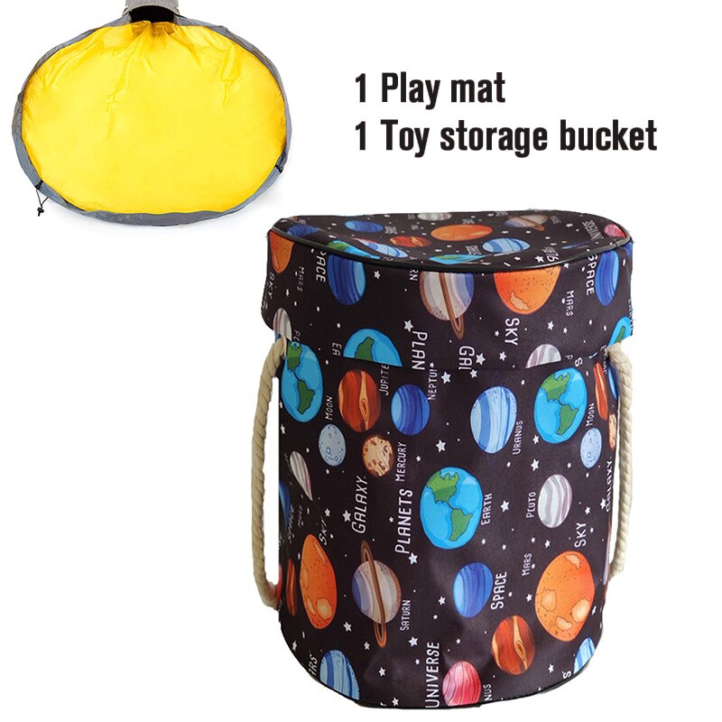 Tapis jouet sac de rangement blocs jouets sacs tapis de jeu sac jouets Slideaway nettoyage et stockage conteneur organisateur multifonctionnel 1.5m: A09