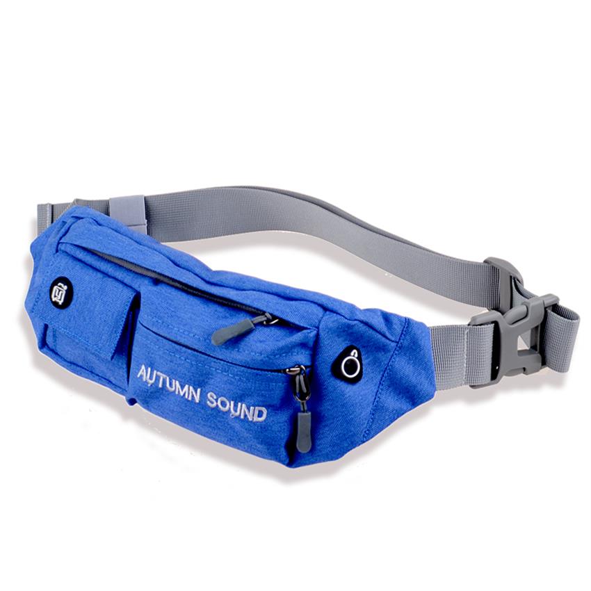 QIUYIN taille sacs femmes imperméable Fanny Pack femme ceinture sac noir Nylon homme taille Packs poitrine téléphone pochette: Bleu