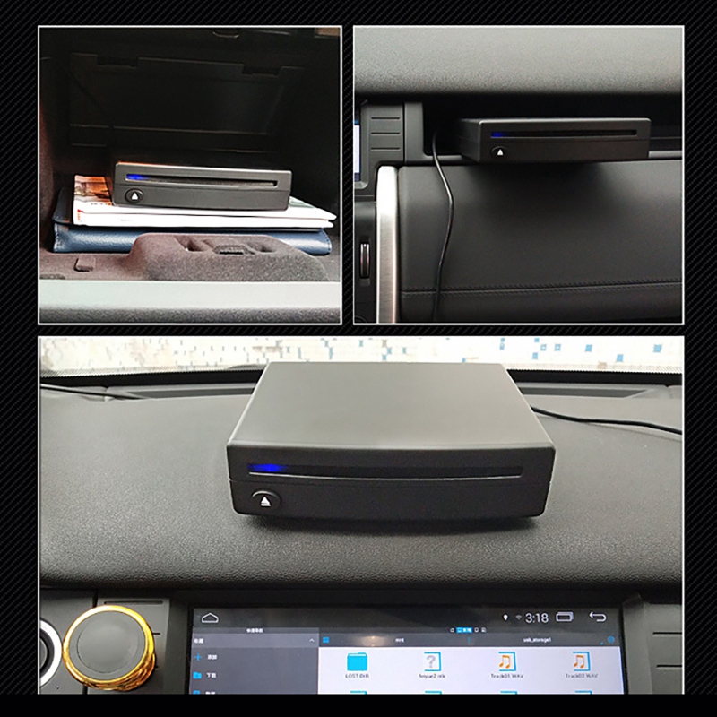 Lettore CD/DVD stereo esterno per autoradio SUV con interfaccia USB nera per autoradio androide