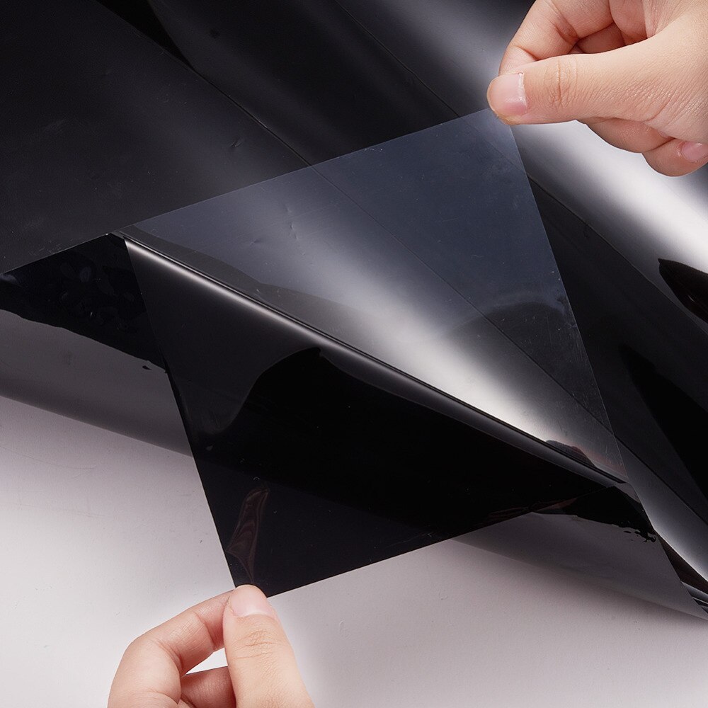 Black Window Tint Film 50*300Cm Auto Sticker Warmte-isolatie Bescherming Uv Verven Voor Side Window Zonneklep
