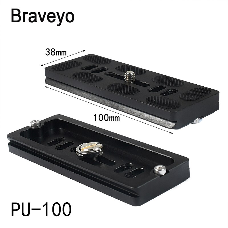 Dslr Camera Statief Lange Plaat Quick Release Plate100 120 150 200 300Mm Camera Mount Plaat Voor Dslr Camera Arca zwitserse Bal Hoofd: PU100 1PC