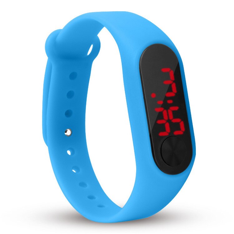 Simple ure til kvinder hånd ring ur led sports elektronisk ur reloj deportivo para ure til mænd: Himmelblå