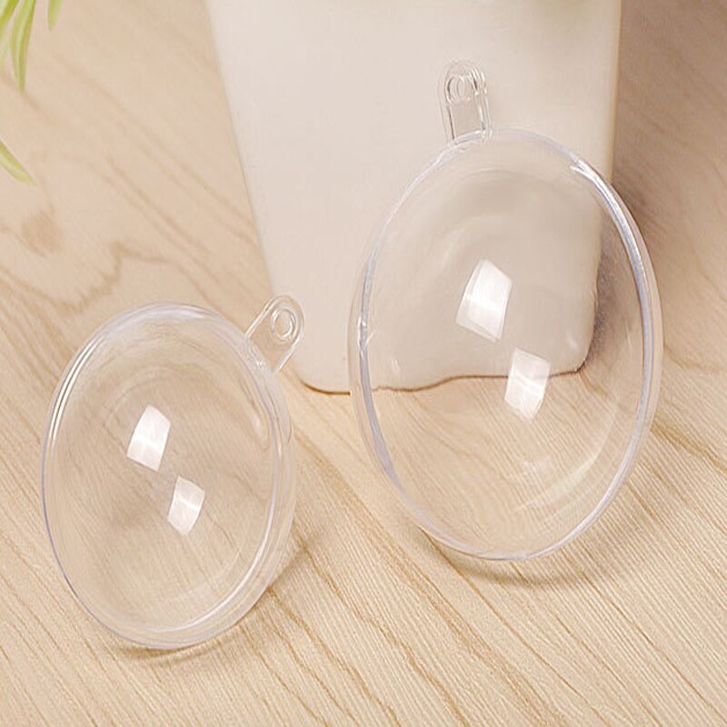 4-16cm Transparent Plastic Fillable Baubles Hollow Round Ball Eternal Flower Ball Wedding Valentine Christmas Decoration