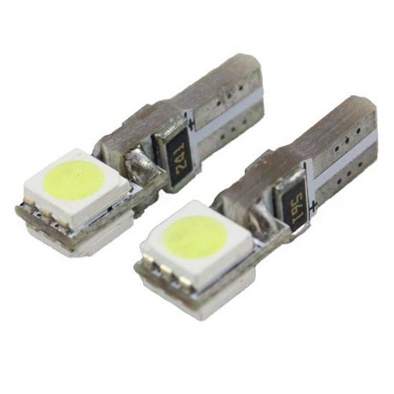 2 Stuks T5 Lamp + 2 Stuks Auto Led Lamp Connector T5 Lamp Holder Adapter Voor Led Lamp Auto T5 wedge Base Socket Voor Led Leeslamp