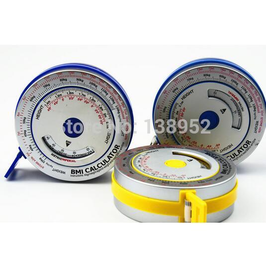 BMI measure tape BMI Calculator Health Tape Measure Mass Index with Retractable,2pcs/lot