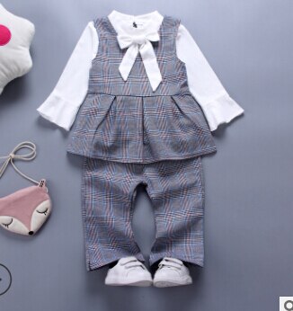 3Pcs Peuter Baby Meisjes Formele Pak Sets Ruffle Top Broek Party Formele Katoenen Kleding 1-6 Jaar sunsuits Clothings: A / 3T