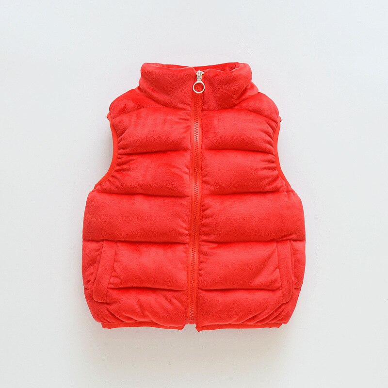 Meisjes Winter Jassen Warm Vest Voor Kinderen Kinderen Dikker Jassen Jas Mouwloos Vest Voor Tiener Meisje Uitloper: Rood / 12