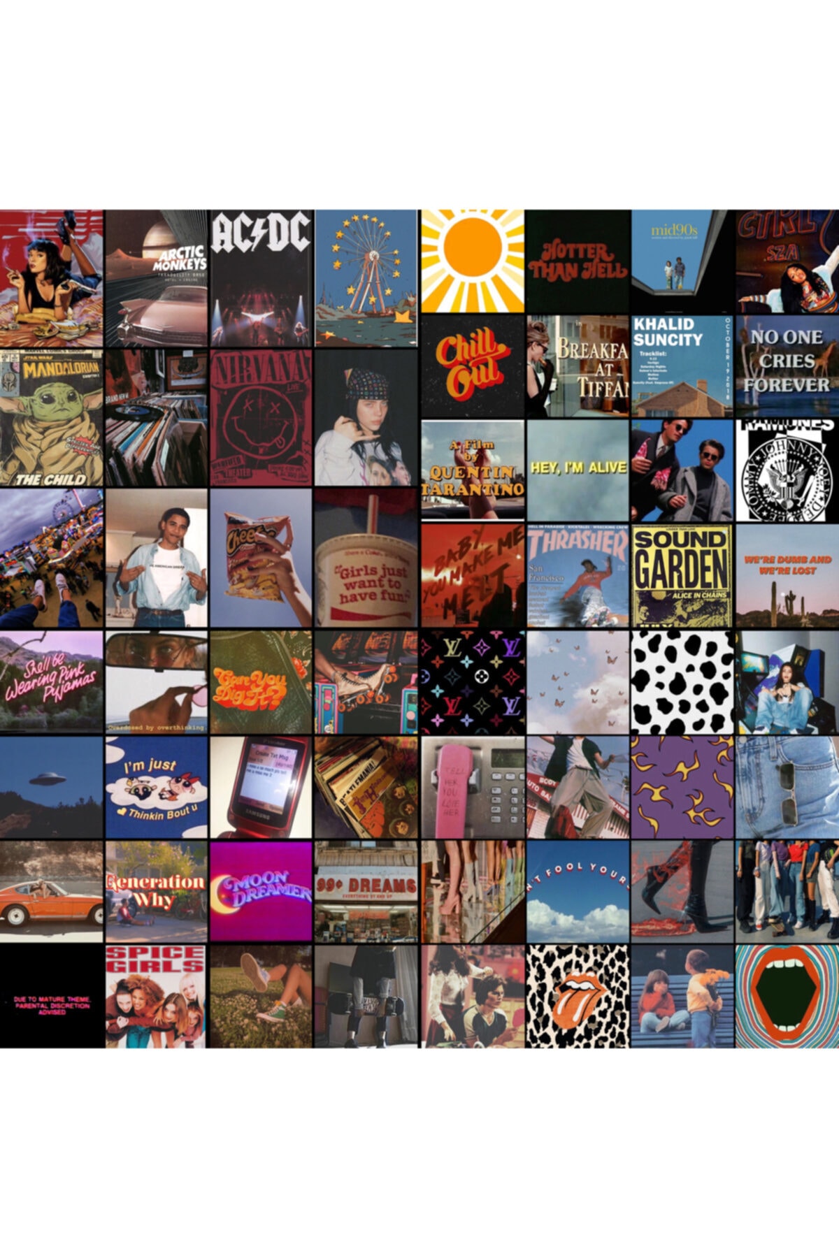 Retro 60 Photo Wall Poster Set Modern Wall Paper Home Decor Decoration Art