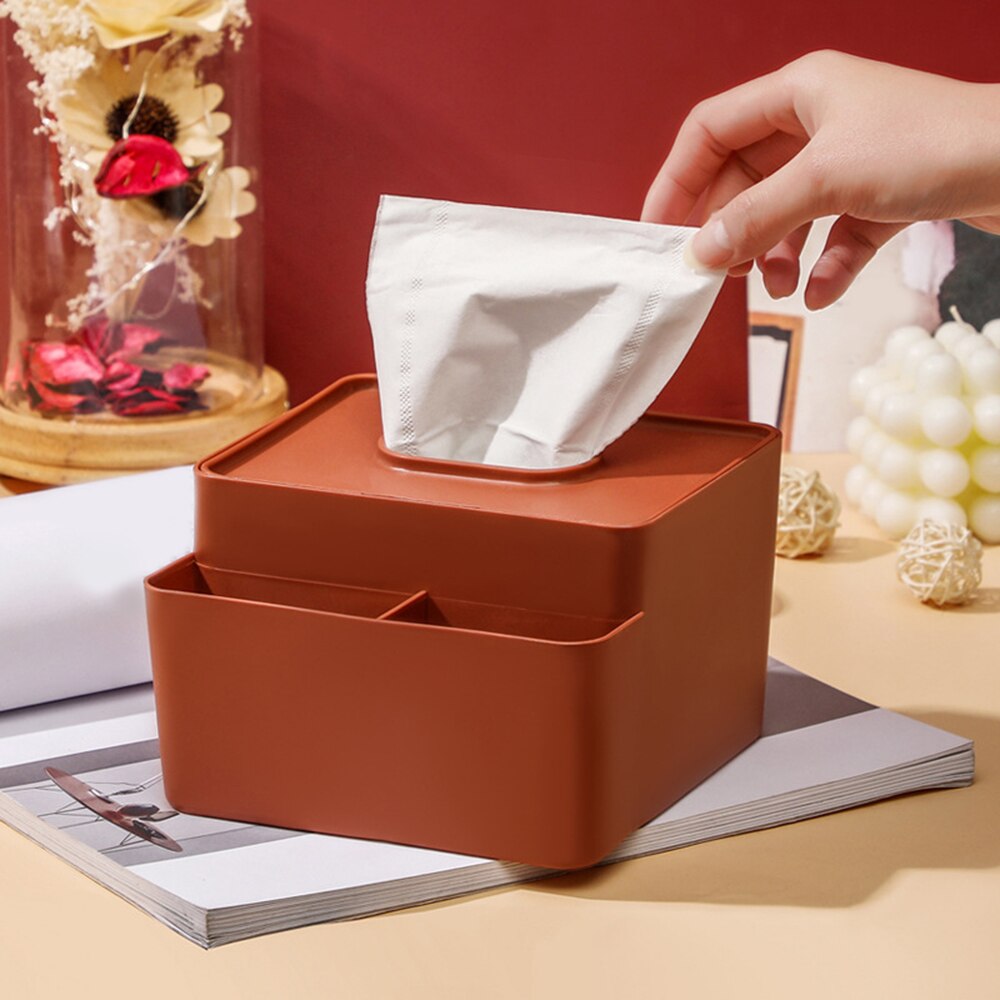 Home Desk Remote Control Phone Tissue Paper Storage Box sort Multifunction Organizer