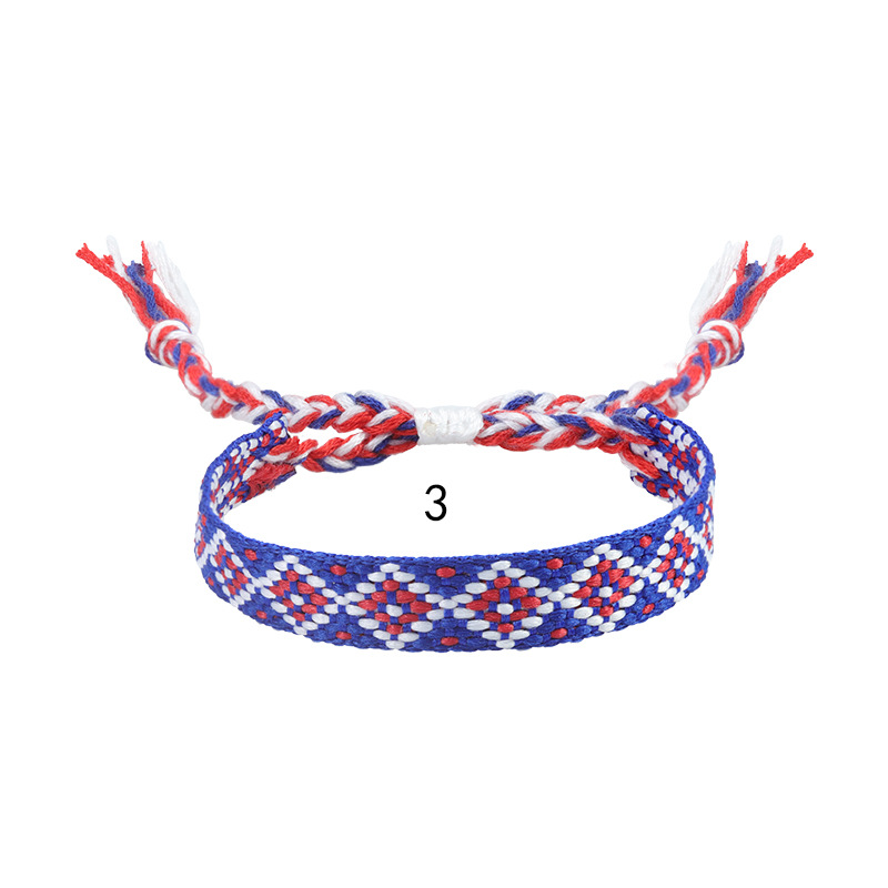 Nepal etnico tessuto braccialetto fatto a mano amicizia treccia corda tessuto cinturino a mano ricamo braccialetto nappe coppia Boho Wrap donna uomo: Di Colore Giallo chiaro