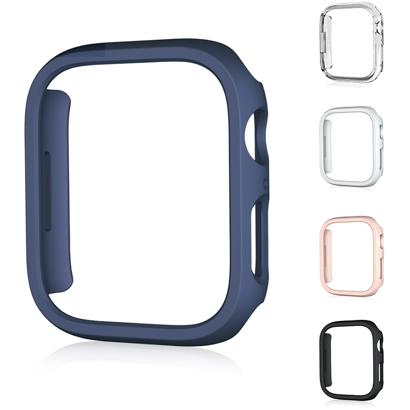 Matte Case For Apple Watch 44mm 40mm 41mm 45mm Hollow out Screen Protector PC Frame Cover apple watch Series 9 8 7 6 5 4 se